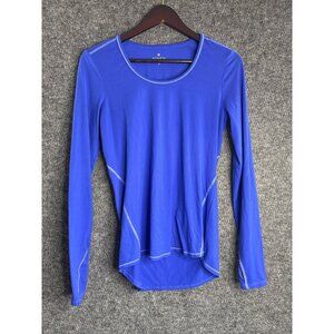 Athleta Long Sleeve Blue Top Small